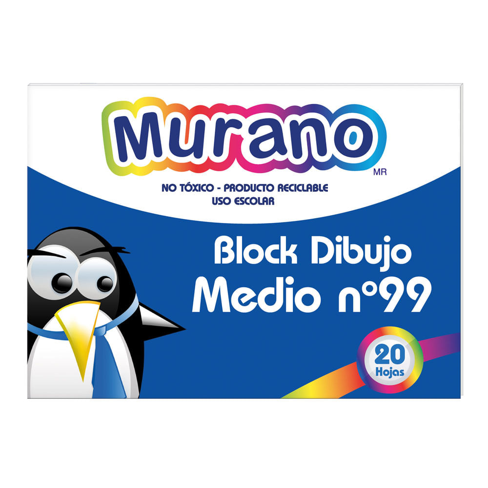 Block Dibujo Medium 99 1/8 Hojas Murano Dimeiggs