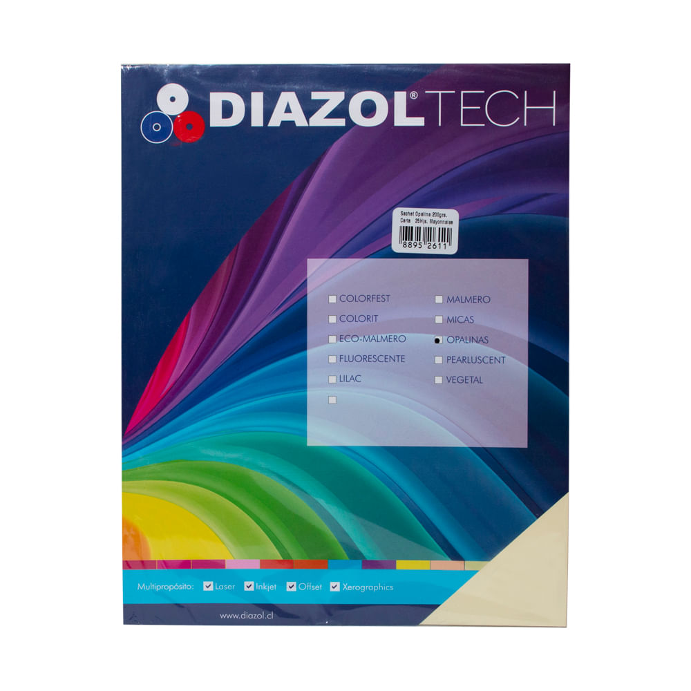 Papel Opalina Tela 200 Gr Carta 25 Unidades Mayoneisse Diazol