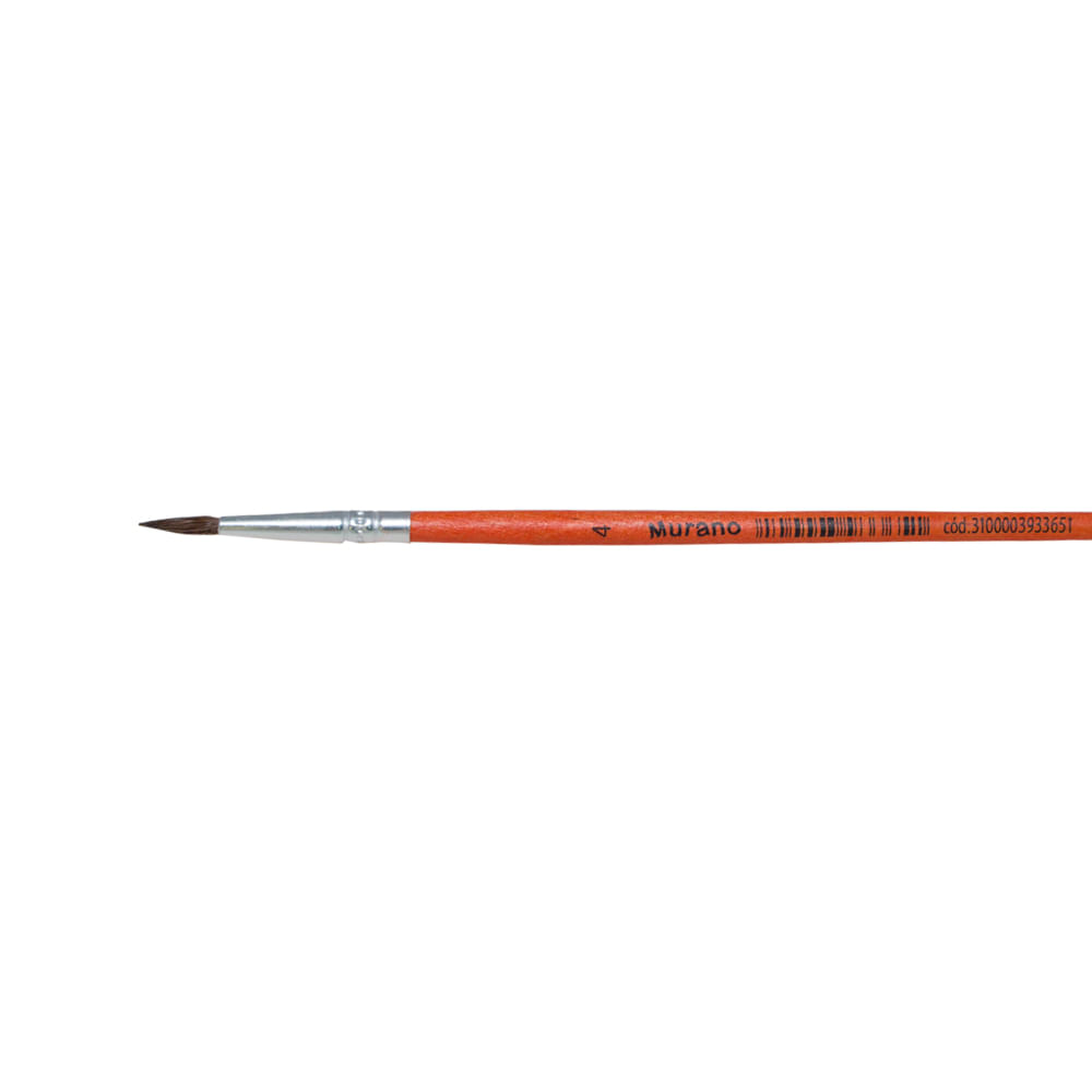 Pincel Redondo Mango Madera N°4  Murano