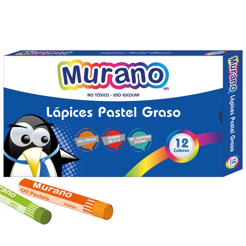 Lápiz López  LAPICES PASTEL GRASO 12 COLORES