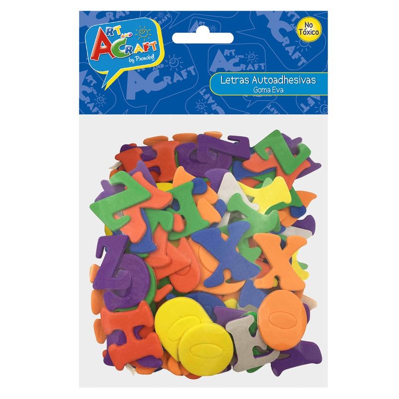 Letras Autoadhesivas De Goma Eva 56 Pcs Art & Craft - Dimeiggs