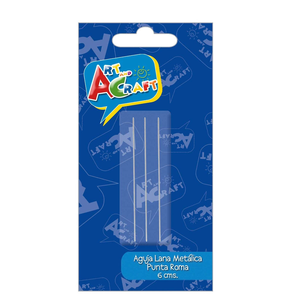 Aguja Metlica Lana Set 3 Unidades  Art & Craft