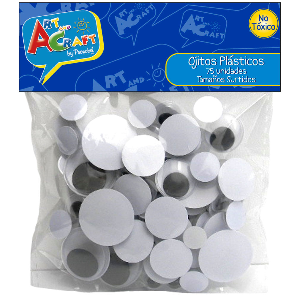 Ojitos Locos Tamaños Surtidos Bolsa 75 Pcs Art & Craft