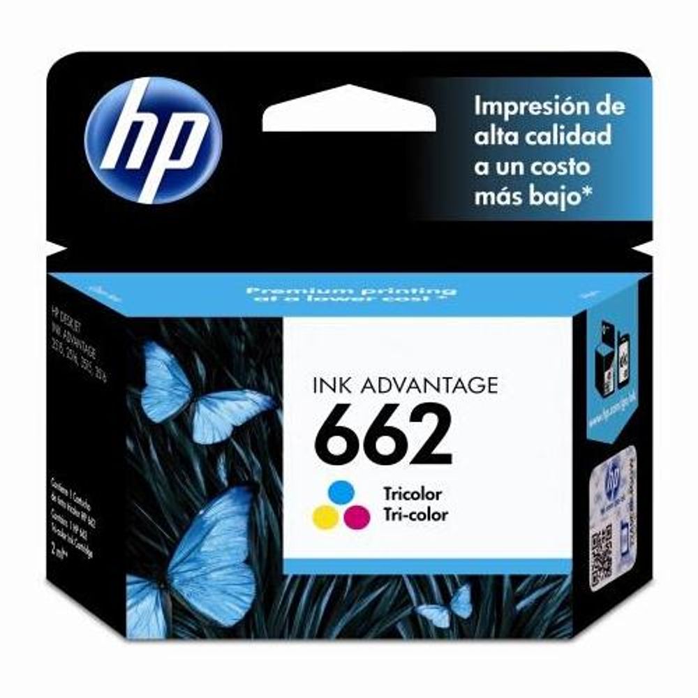 Cartucho De Tinta 662 Color Para 100 Pag  Hp