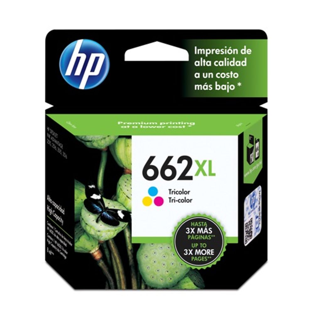 Cartucho De Tinta 662 Xl Color Para 330 Pag  Hp