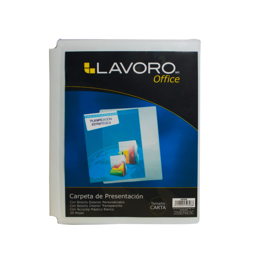 Carpeta Presentacion Vinil Blanca Lavoro