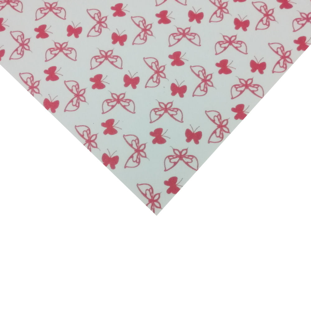 Goma Eva Diseños 40X60 Cm 2Mm Mariposas Blanco/Rosado 1Pliego  Murano