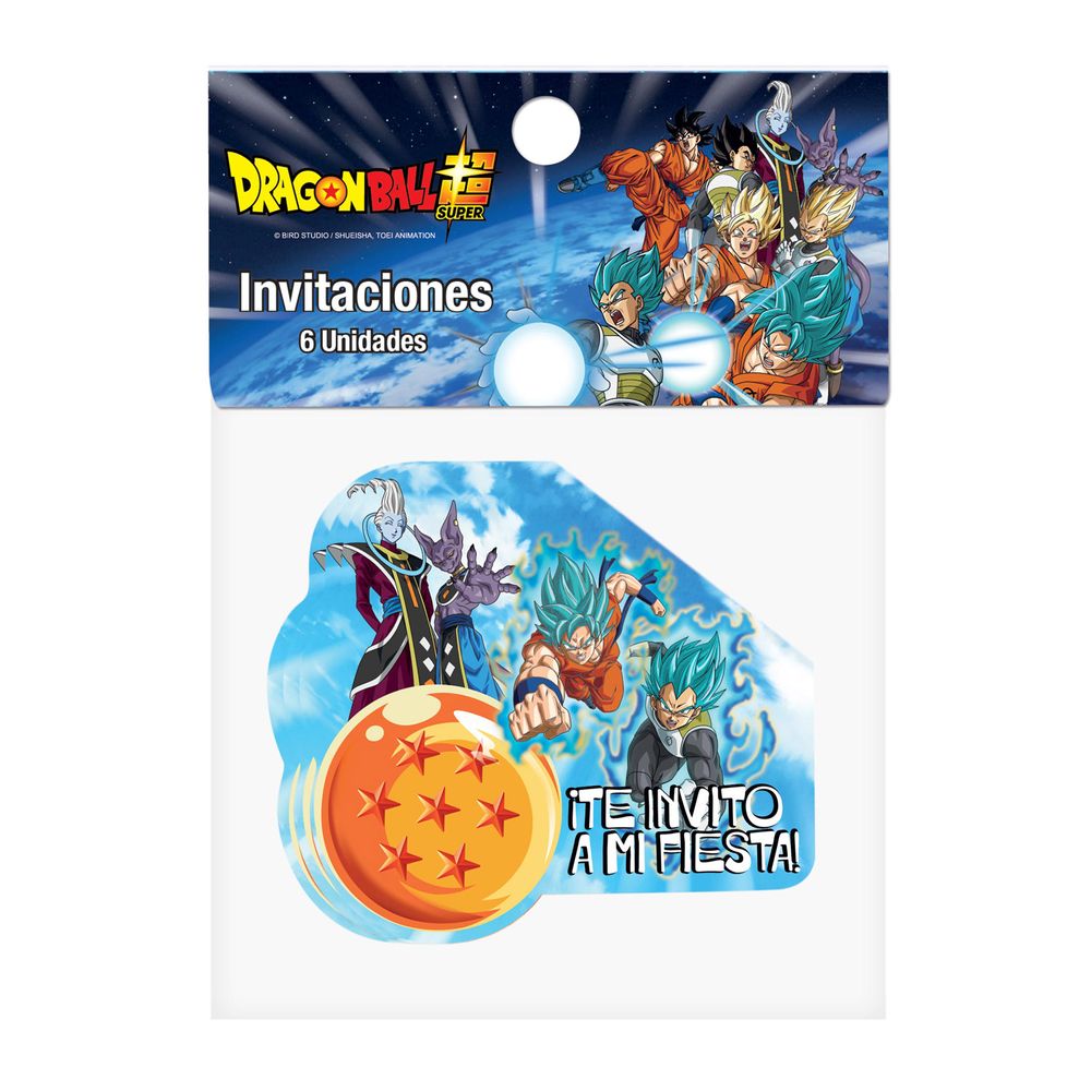 Set Invitaciones 6 Unidades Dragon Ball