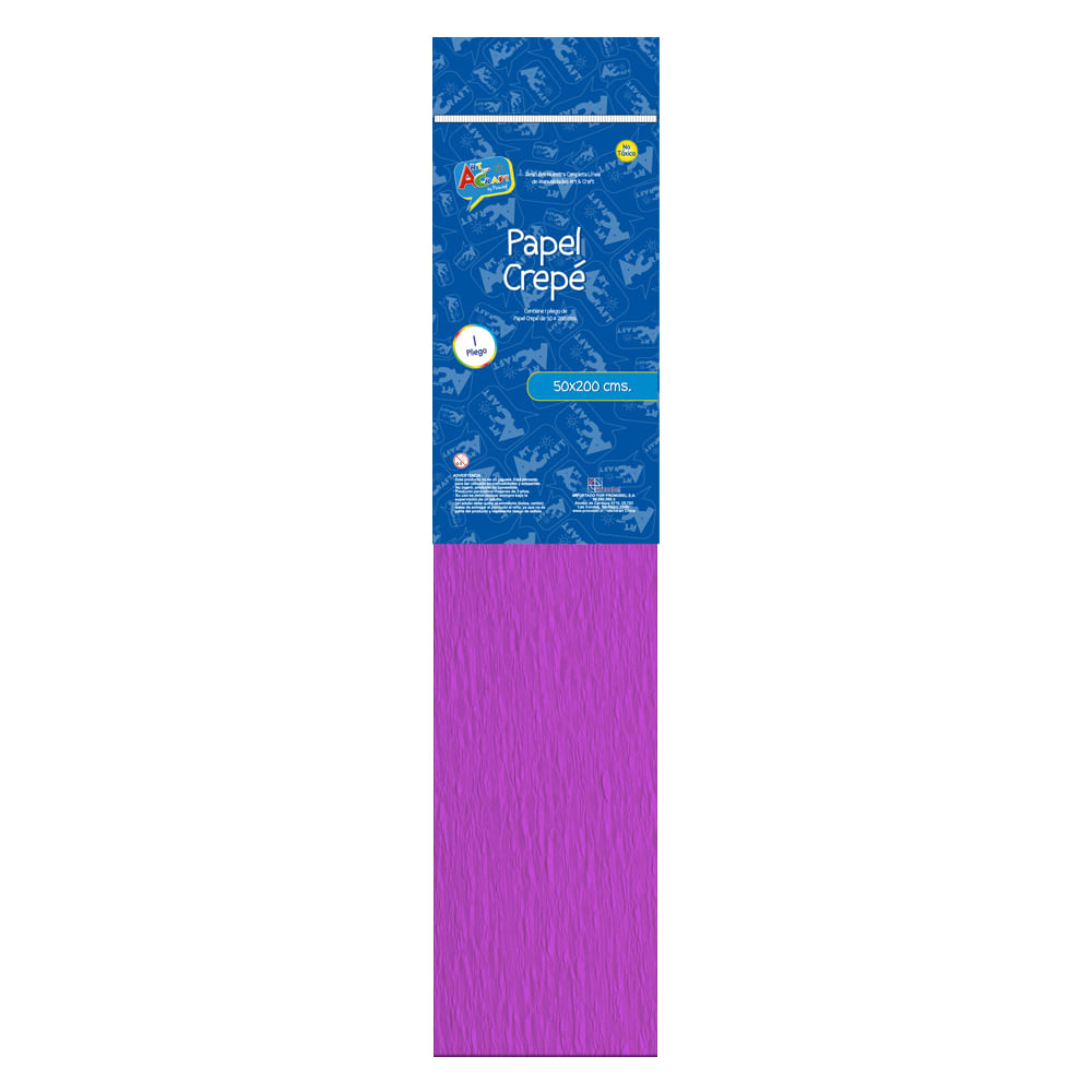 Papel Crepe En Bolsa 50 X 200 Cm   Lila Art & Craft