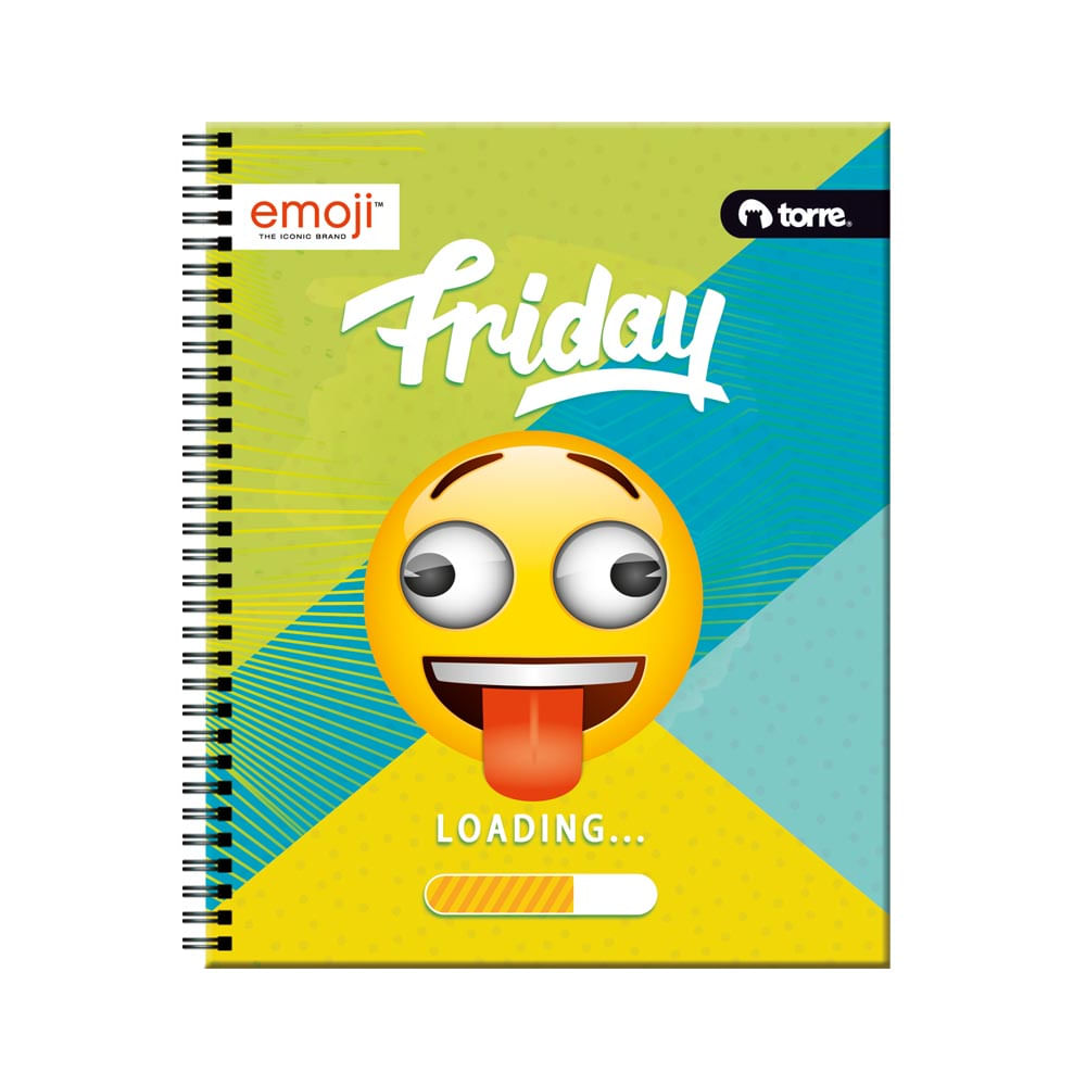 Cuaderno Universitario Licencia Emoji 100 Hojas 7 Mm Torre