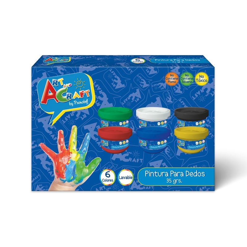 Pintura dedos 40ml pack 5 colores 530