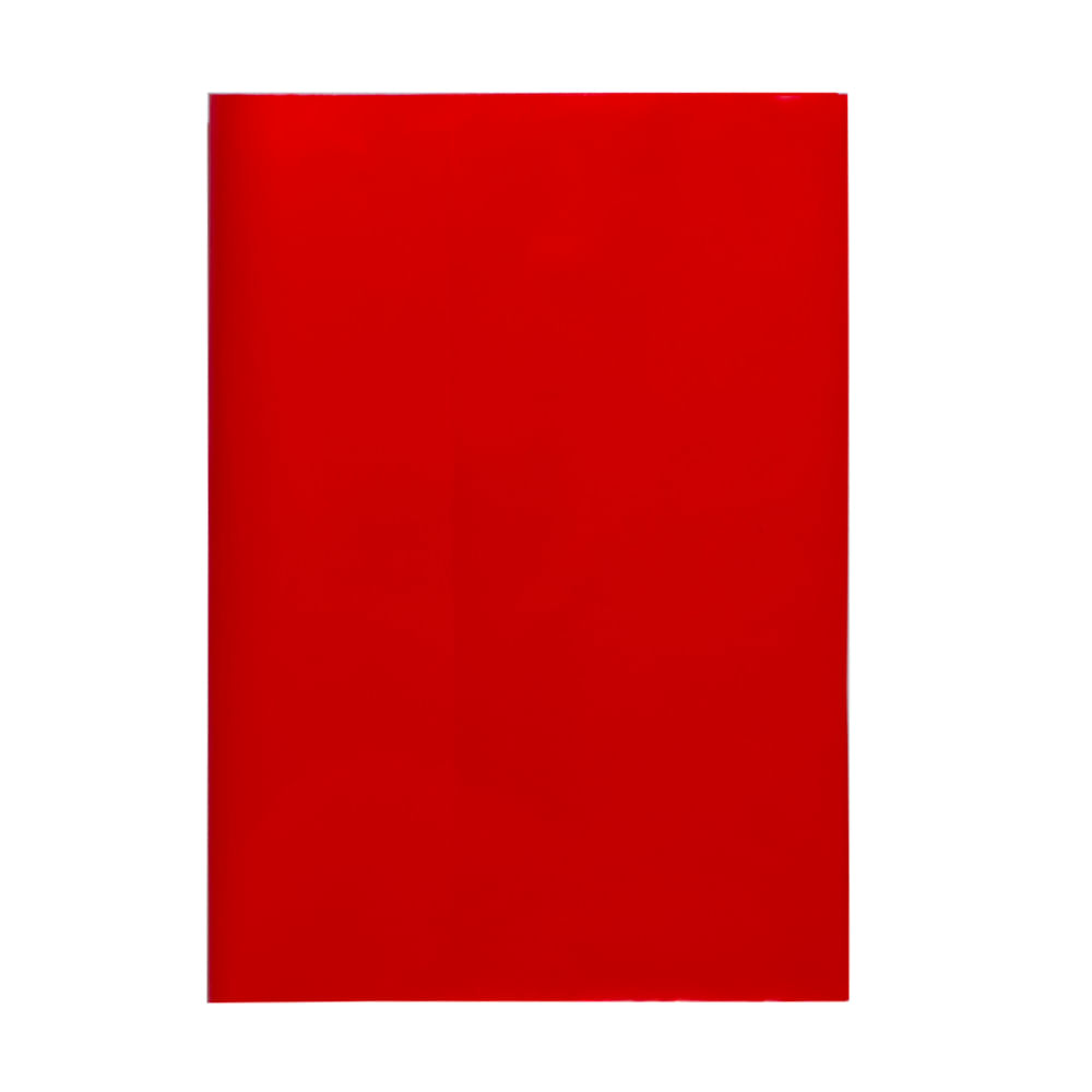 Forro Para  Cuaderno College Rojo Plastico Murano