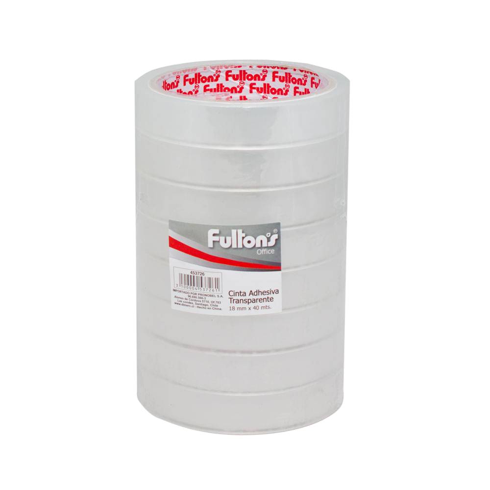 Cinta Adhesiva  Economica 18 Mm X 40 Mt  7 Cm  Transparente 1 Unidad Fultons