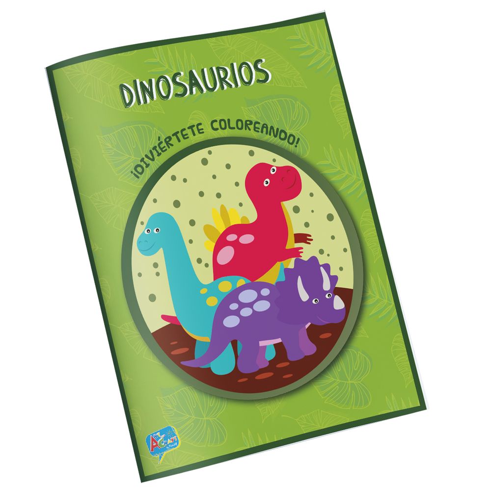 Libro De Cuentos  Para Colorear Dinosaurios 16 Paginas Art & Craftt