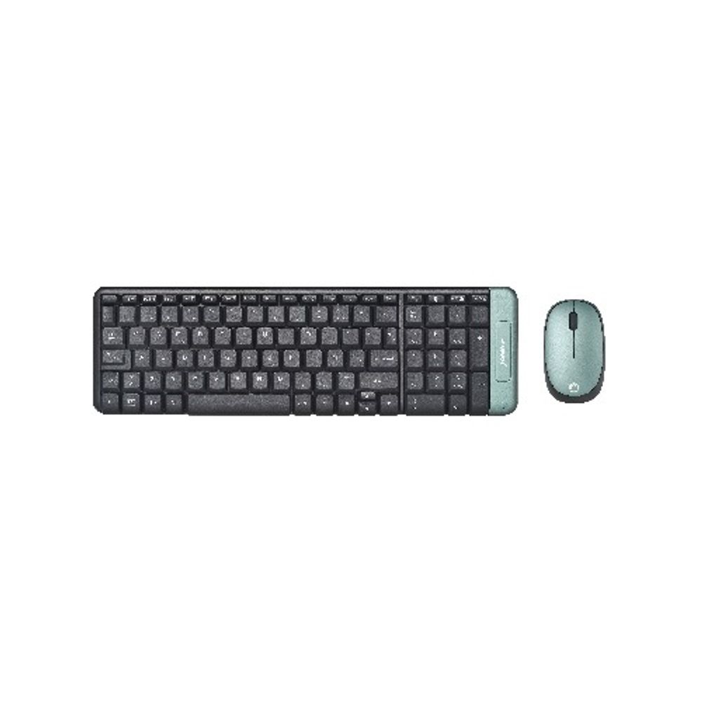 Kit Teclado Con  Mouse Inalambrico Verde Datacom
