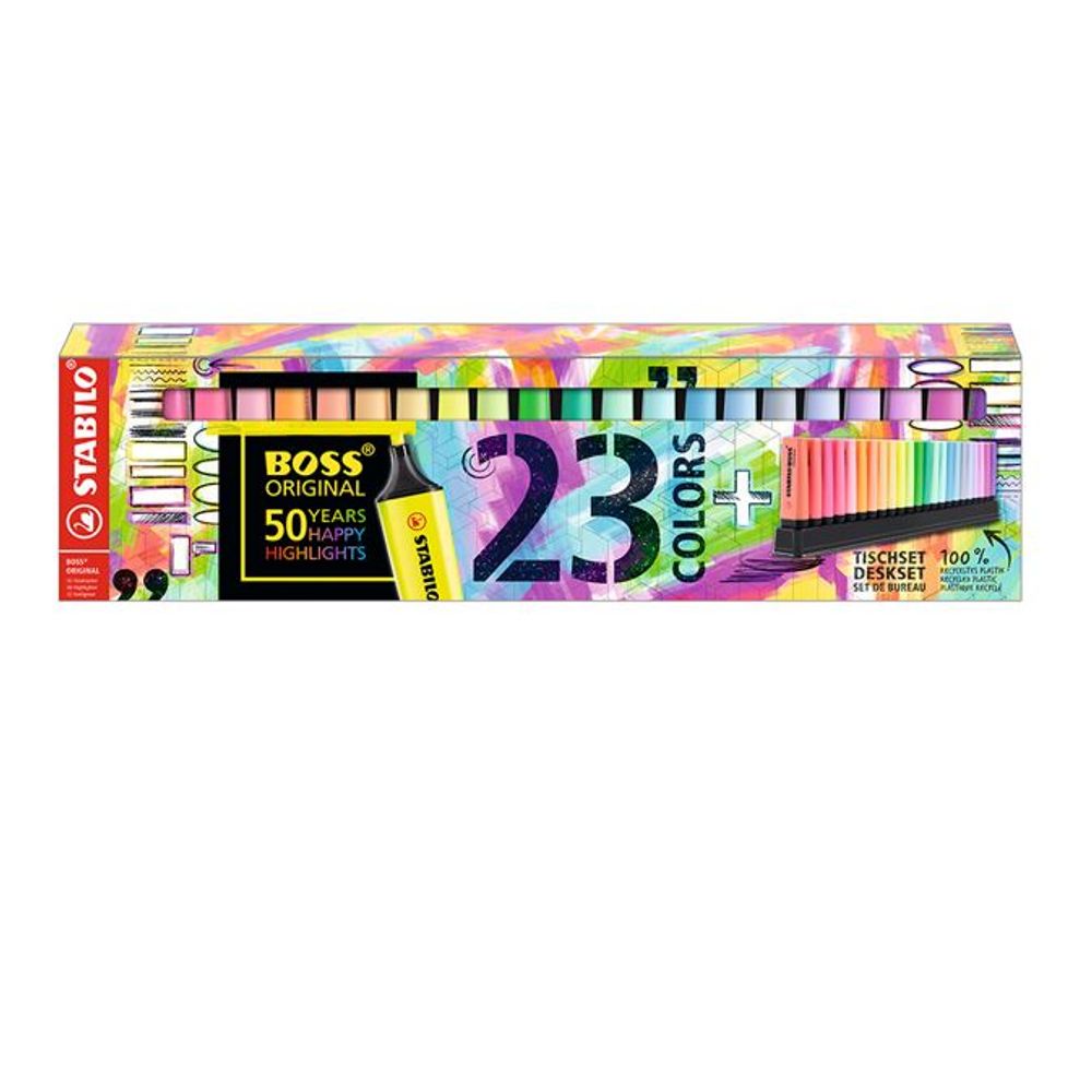 Set Destacadores  Escritorio Boss 23 Unidades Stabilo