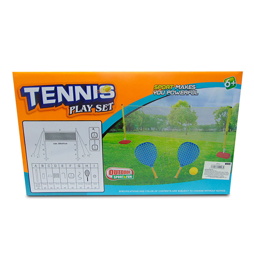 Set De Tennis Con  Malla 45X27  Cm  Nobel Toys