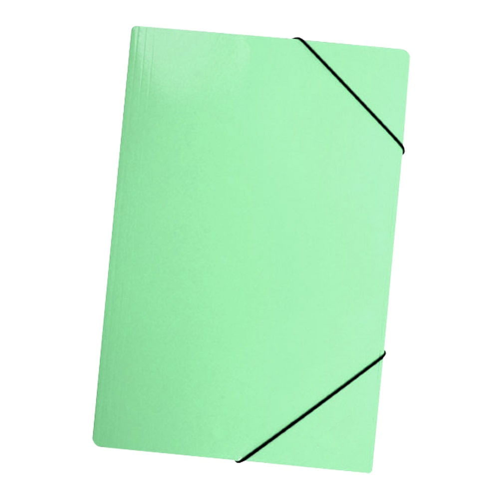 Carpeta  Con  Elastico Estandar Oficio  Cartulina Verde Pastel  Lavoro