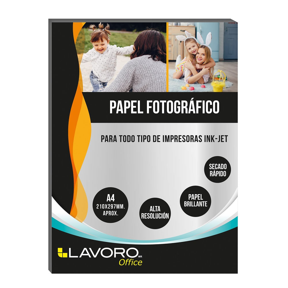 Papel Fotografico Glossy A4 180 Grs 20 Hjs Lavoro
