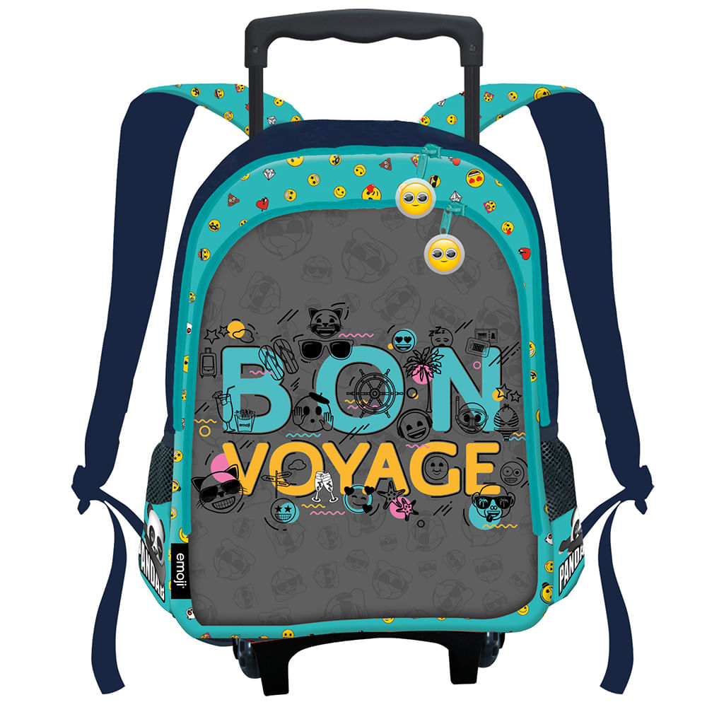 Mochila Grande Con  Ruedas Niño Emoji
