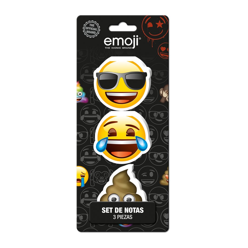 Set Escolar 3 Pcs Notas Emoji