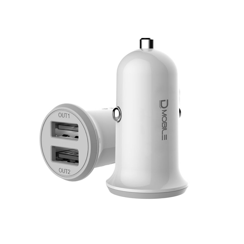 Cargador Para Auto 2Usb 5V/3,4A Max Blanco Datacom