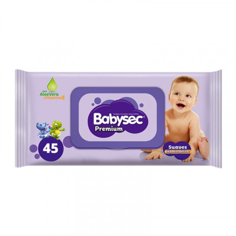 Toallitas Humedas Premium 45 Unidades Babysec