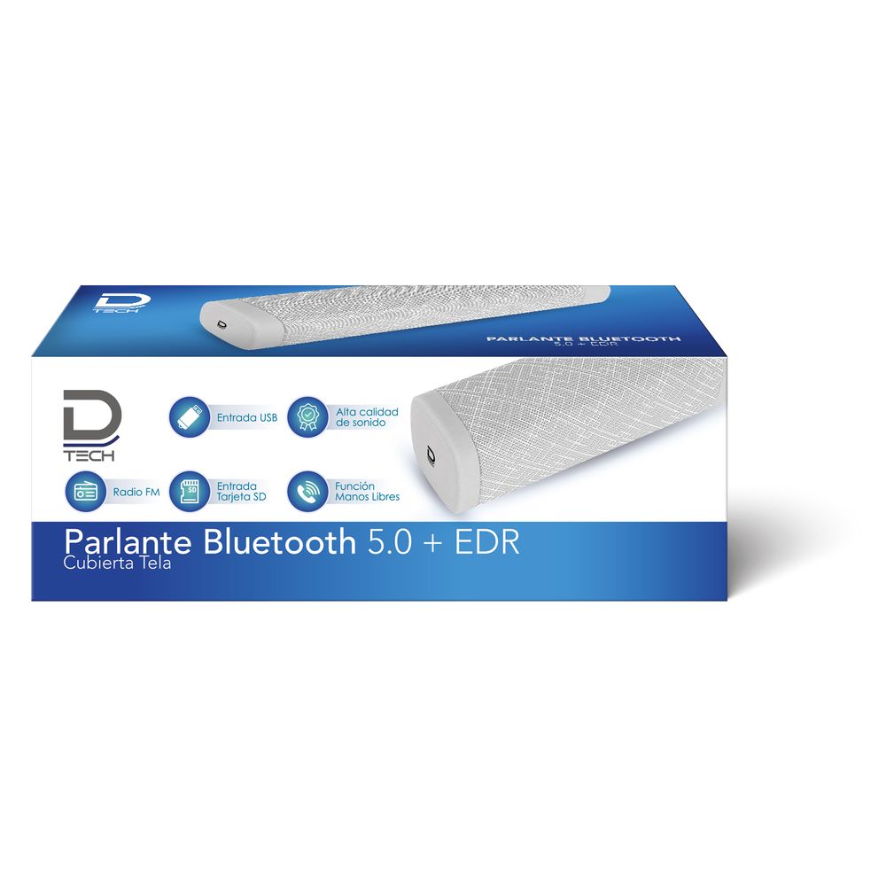 Parlante Bt 5 0 Edr Cub Tela Blanco Datacom