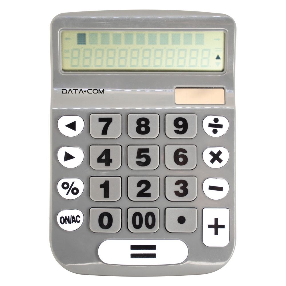 Calculadora Escritorio Gris 12 Digitos  Tecla Correctora Datacom