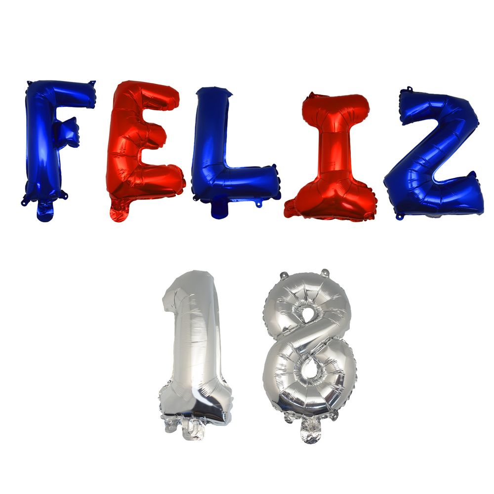 Globo Metalico Feliz 18 Big Party