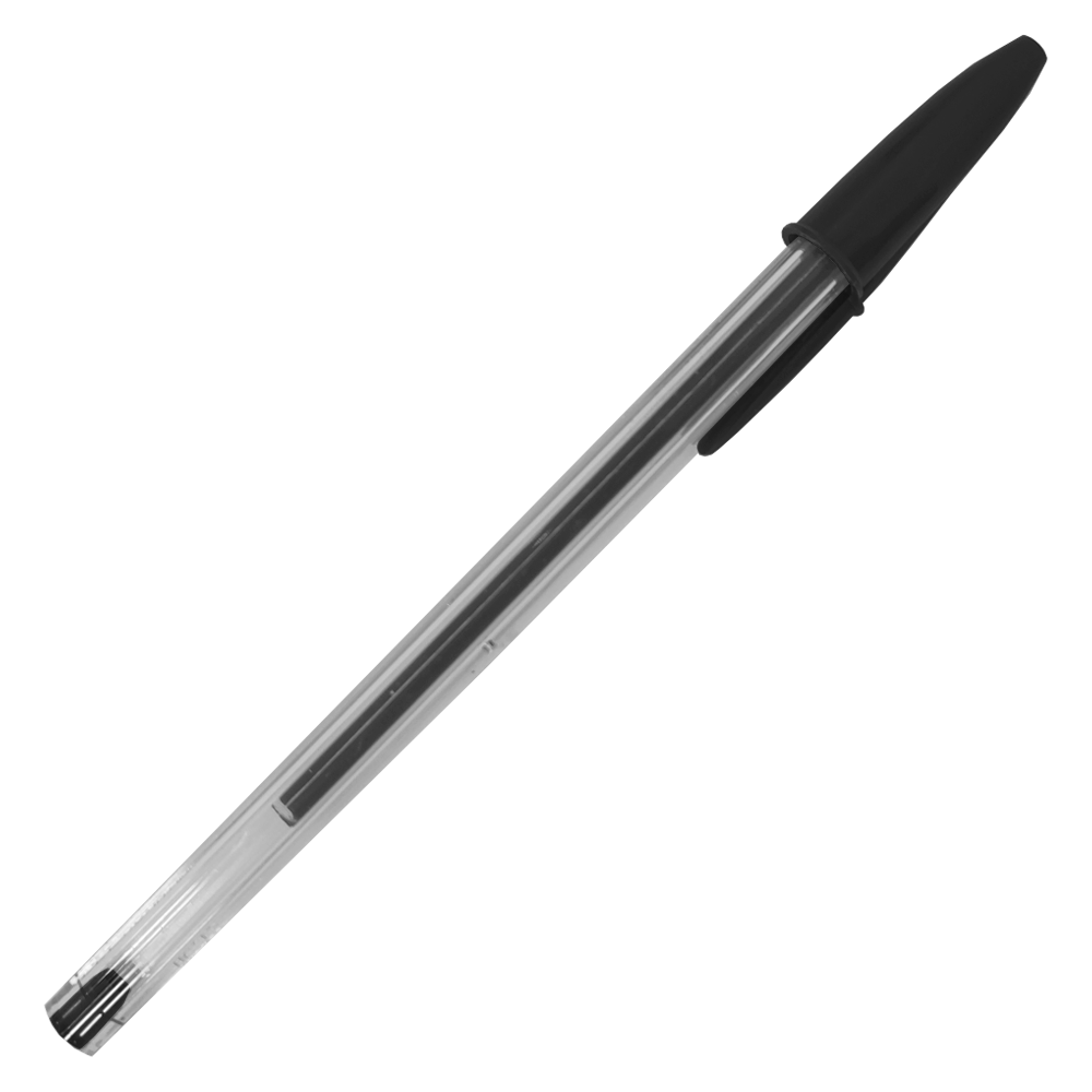 Lapiz Pasta Cristal Negro Punta Media 1,0 Mm  1 unidad Bic