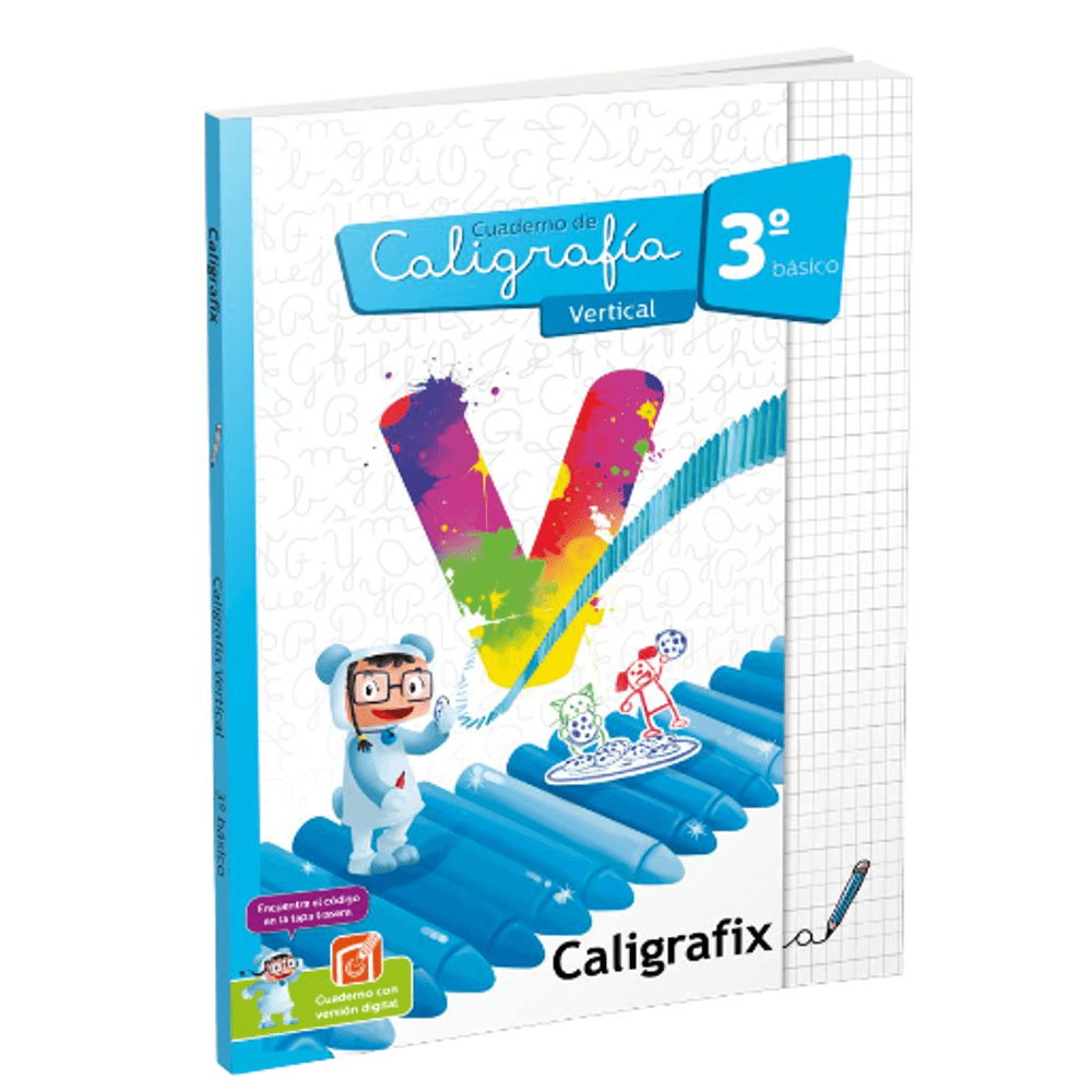 Cuaderno Caligrafix Caligrafia Vertical 3 Basico Caligrafix
