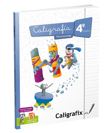 Libro Caligrafia  Horizontal Cuarto Basico Caligrafix