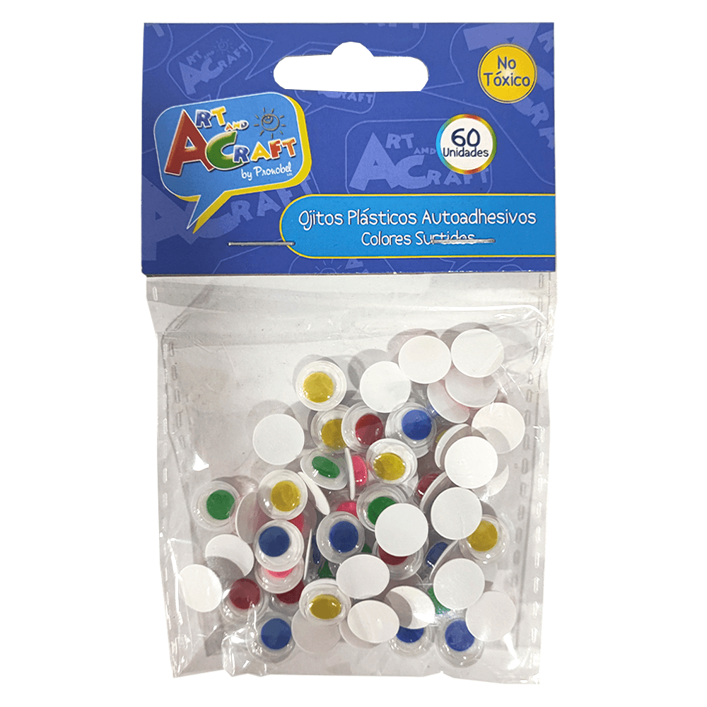 Ojitos Locos Colores Surtidos 60 Pcs Art & Craft