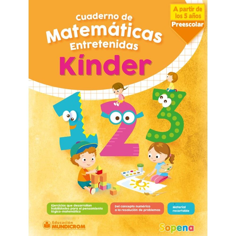 Libro  Actividades  Matematicas  Entretenidas  5  Años Kinder  Sopena