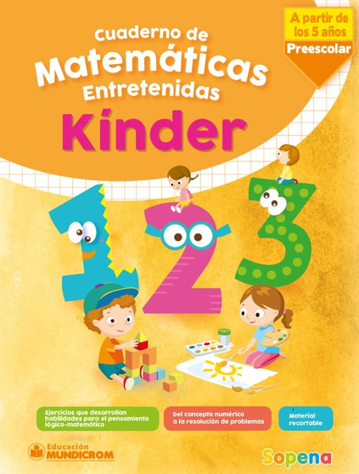Libro  Actividades  Matematicas  Entretenidas  5  Años Kinder  Sopena