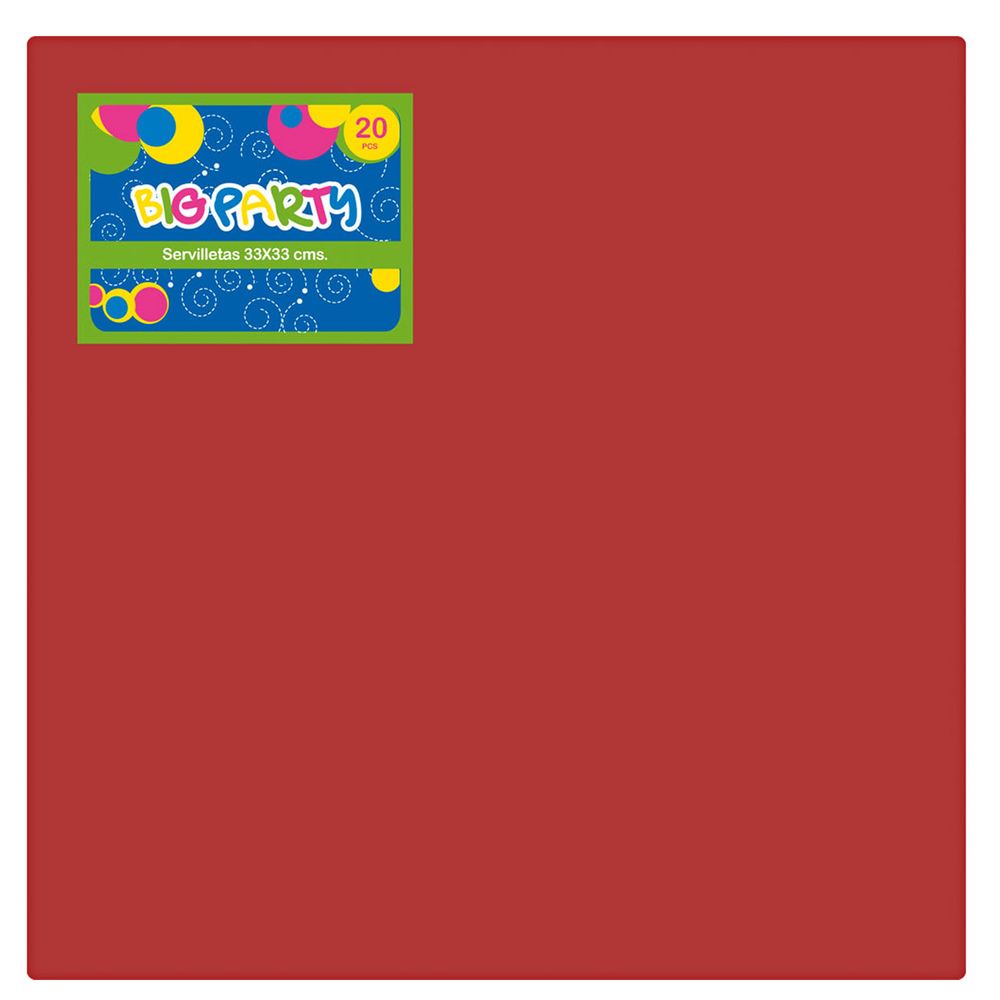 Set Servilletas Dieciocheras Roja 33 X 33 Cm 20 Unidades Big Party