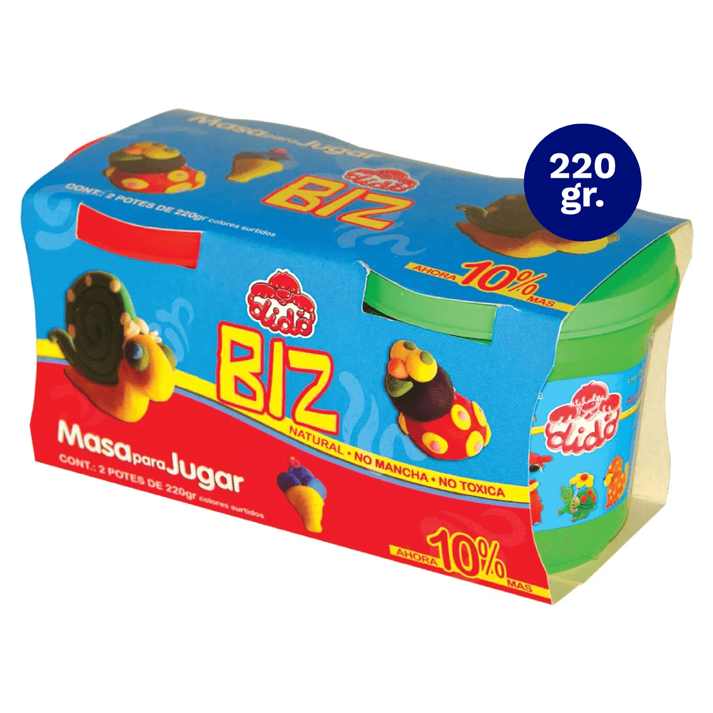 Masa Para Moldear Colores Surtidos 2 Pcs 400 Gramos Dido