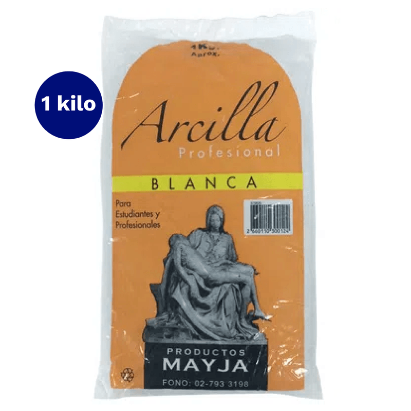 Arcilla Profesional Blanca 1 Kl Mayja - Dimeiggs