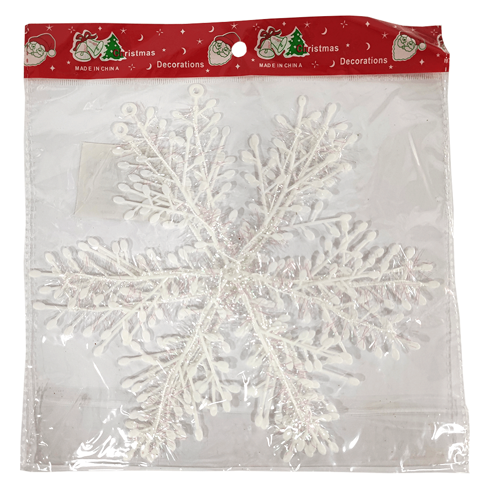 Adorno Navidad  Copo De Nieve 23 Cm En Bolsa  Nobel Gift