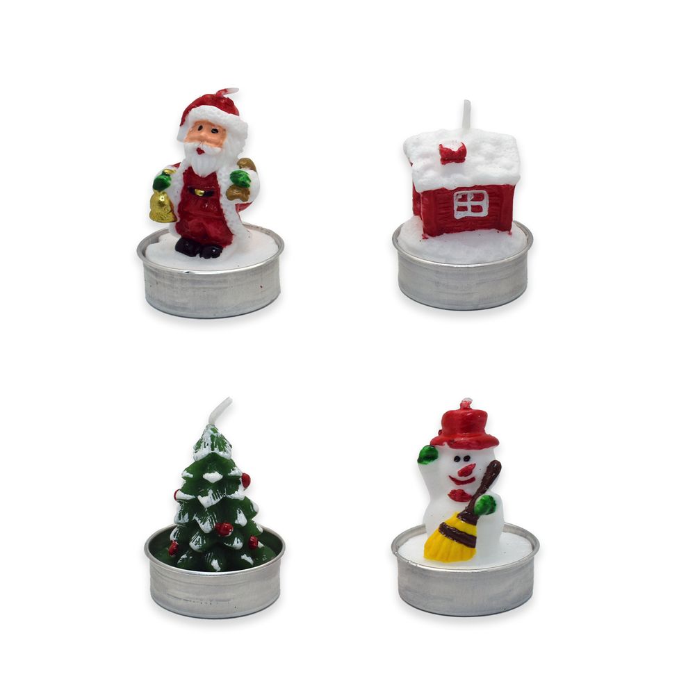 Vela Figuras Navideñas 4 X 5 Cm Big Party