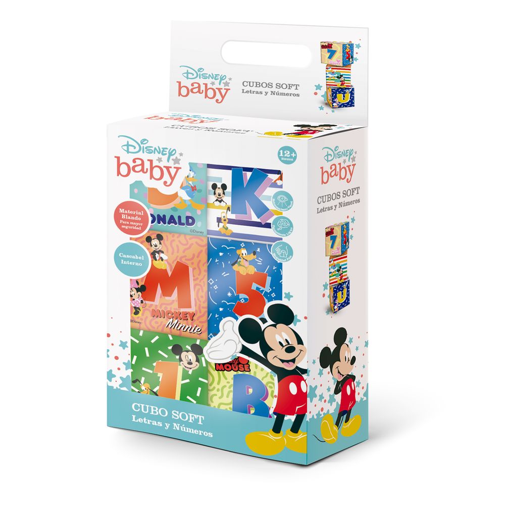Cubo Soft Letras y Numeros Disney Baby