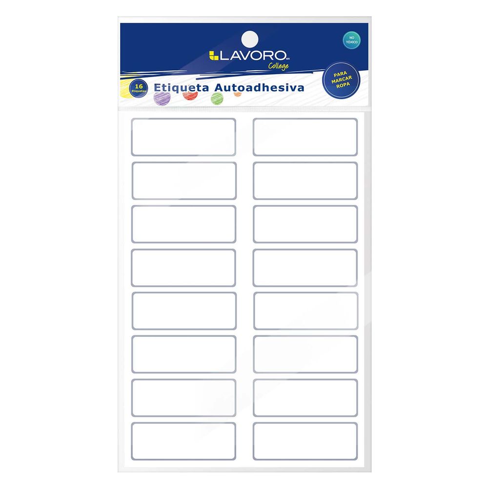Etiqueta Para Marcar Ropa  63 x 23 Mm 16 Unidades Art & Craft
