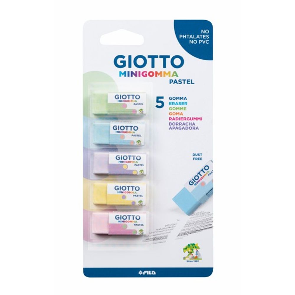 Goma De Borrar Mini 5 Unidades Giotto