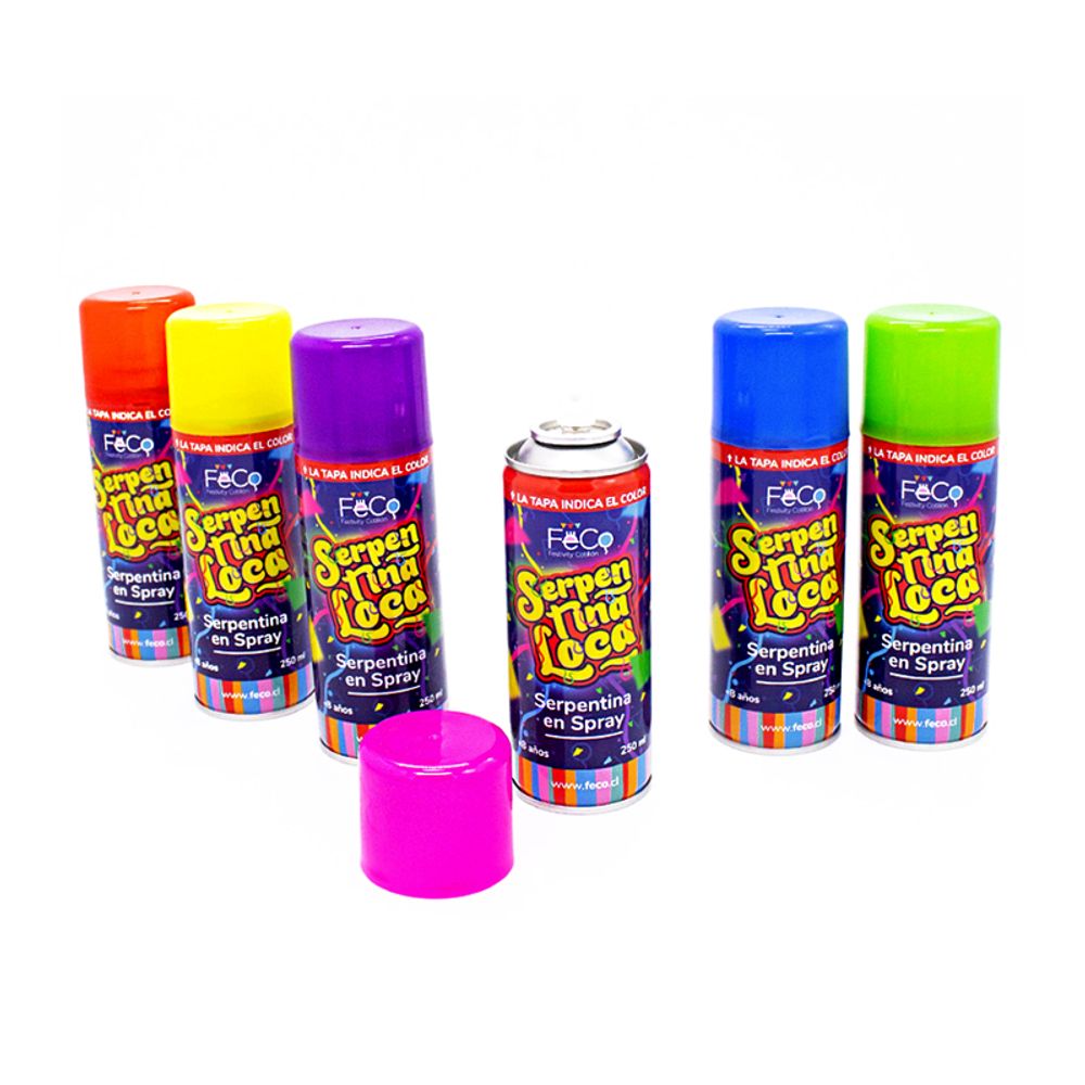 Serpentina Spray 250 Ml 1 Unidad Fiestamania