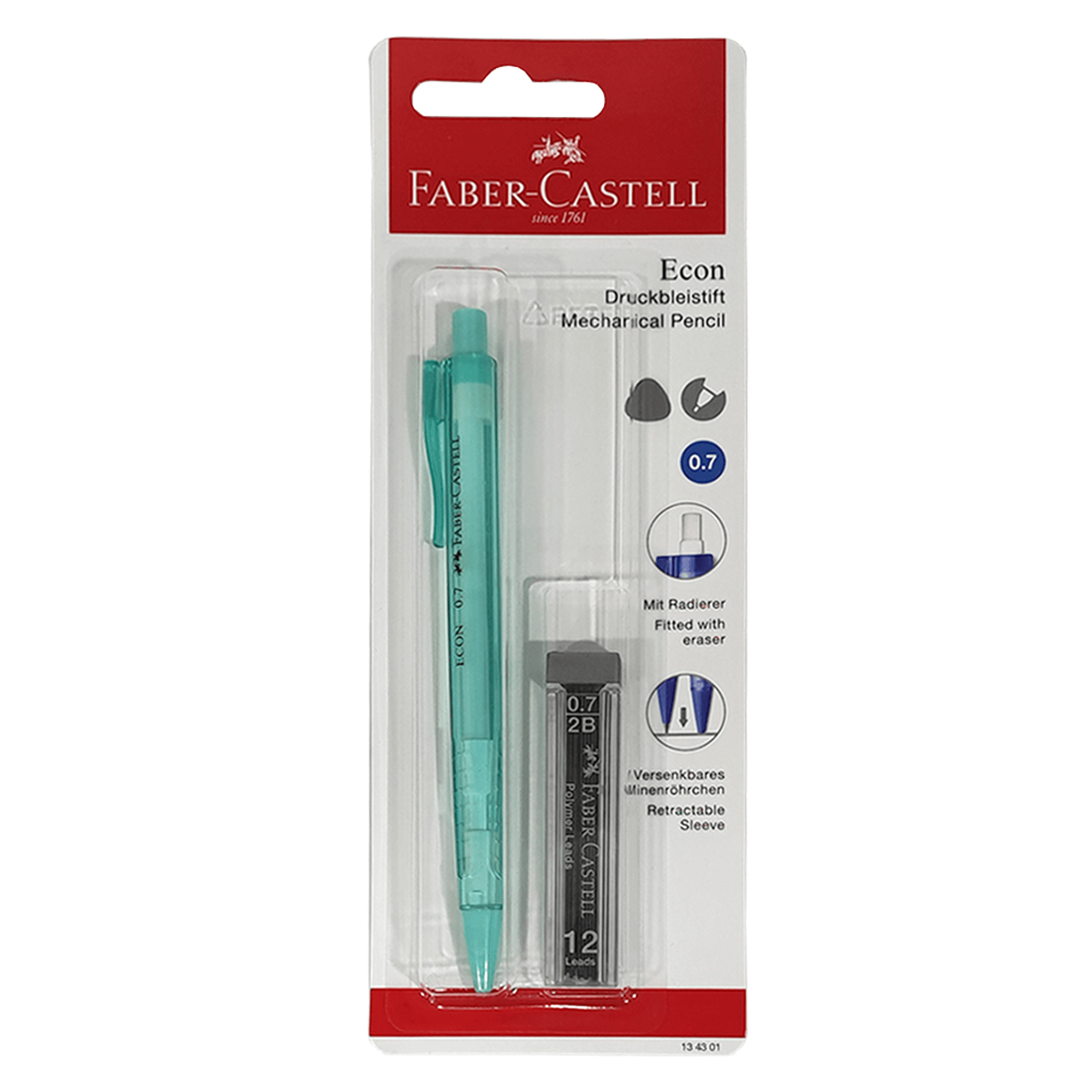 Set Portaminas 0,7 Mm + Minas Faber Castell - Dimeiggs