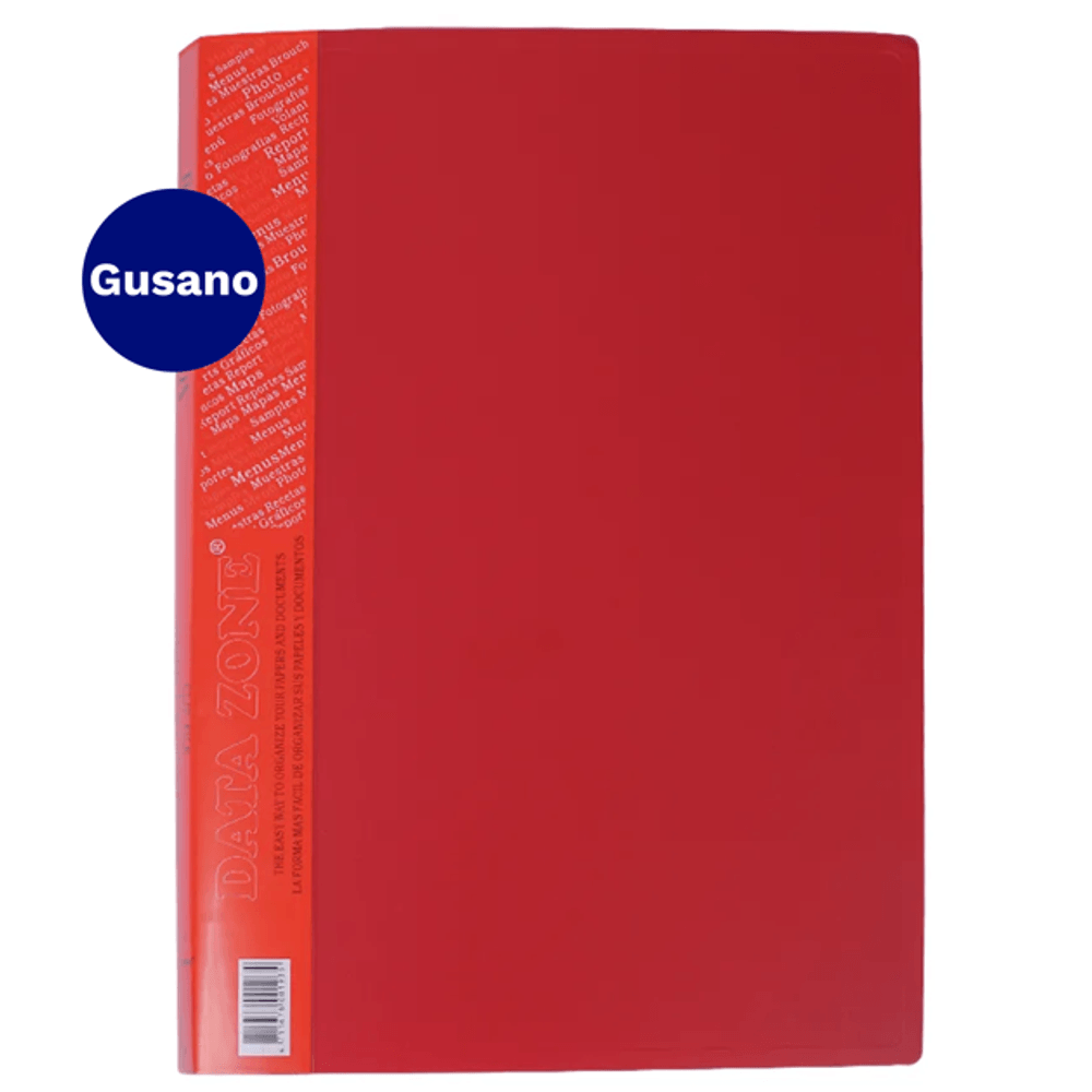 Carpeta Vinil Roja Con Accoclip Oficio Data Zone