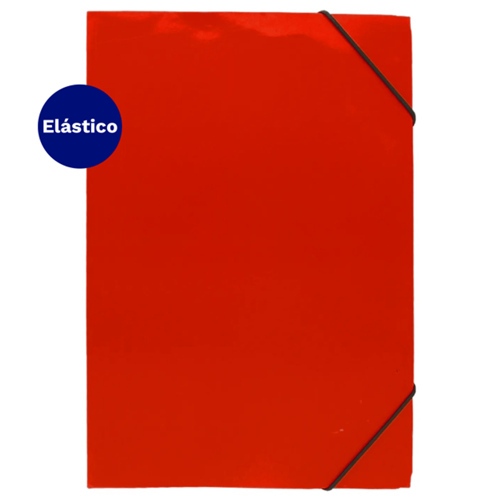 Carpeta Con Elastico Estandar Oficio 41 A 80 Hojas Roja Fultons