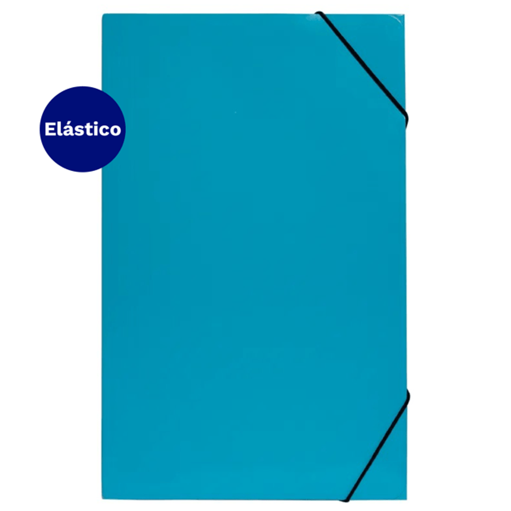 Carpeta Con Elastico Estandar Oficio 41 A 80 Hojas Celeste Fultons