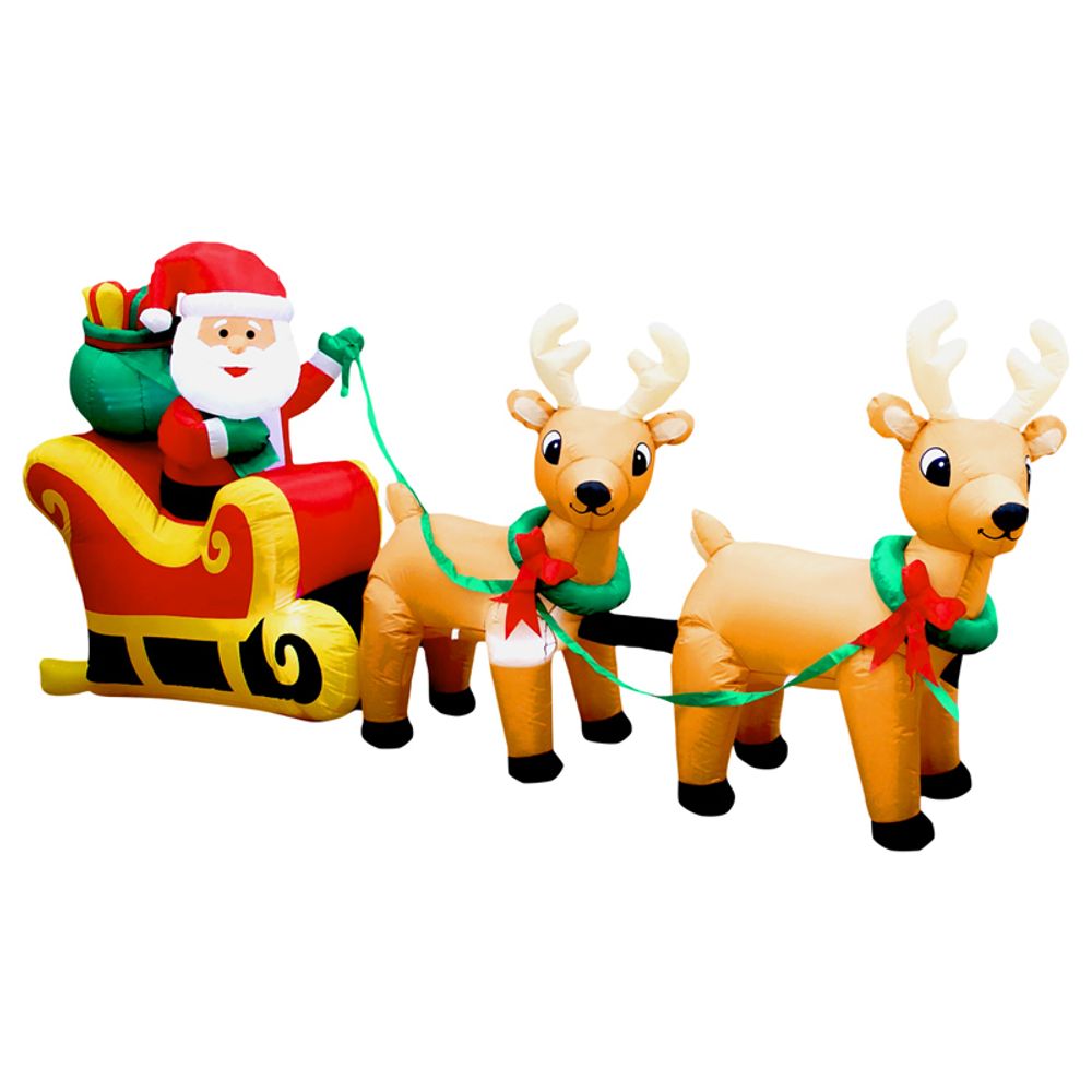 Decoración Trineo Navidad Inflable Led 240 Cm Fiestamania